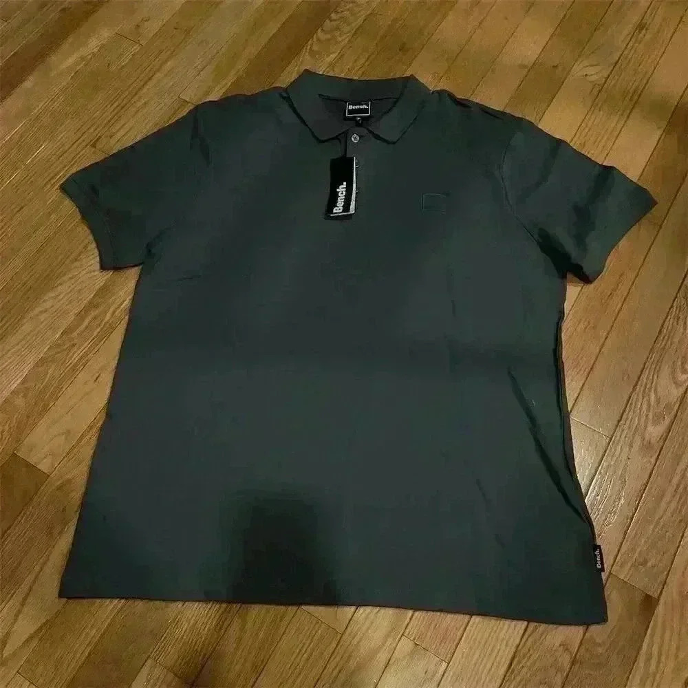 Bench Men's Polo Shirt 2XL Steel Gray Short Sleeve Classic Fit